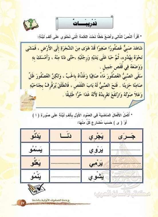 NjAzNzYx3 بالصور شرح درس الالف اللينة في نهاية الاسماء و الافعال للصف الثامن الفصل الاول 2020